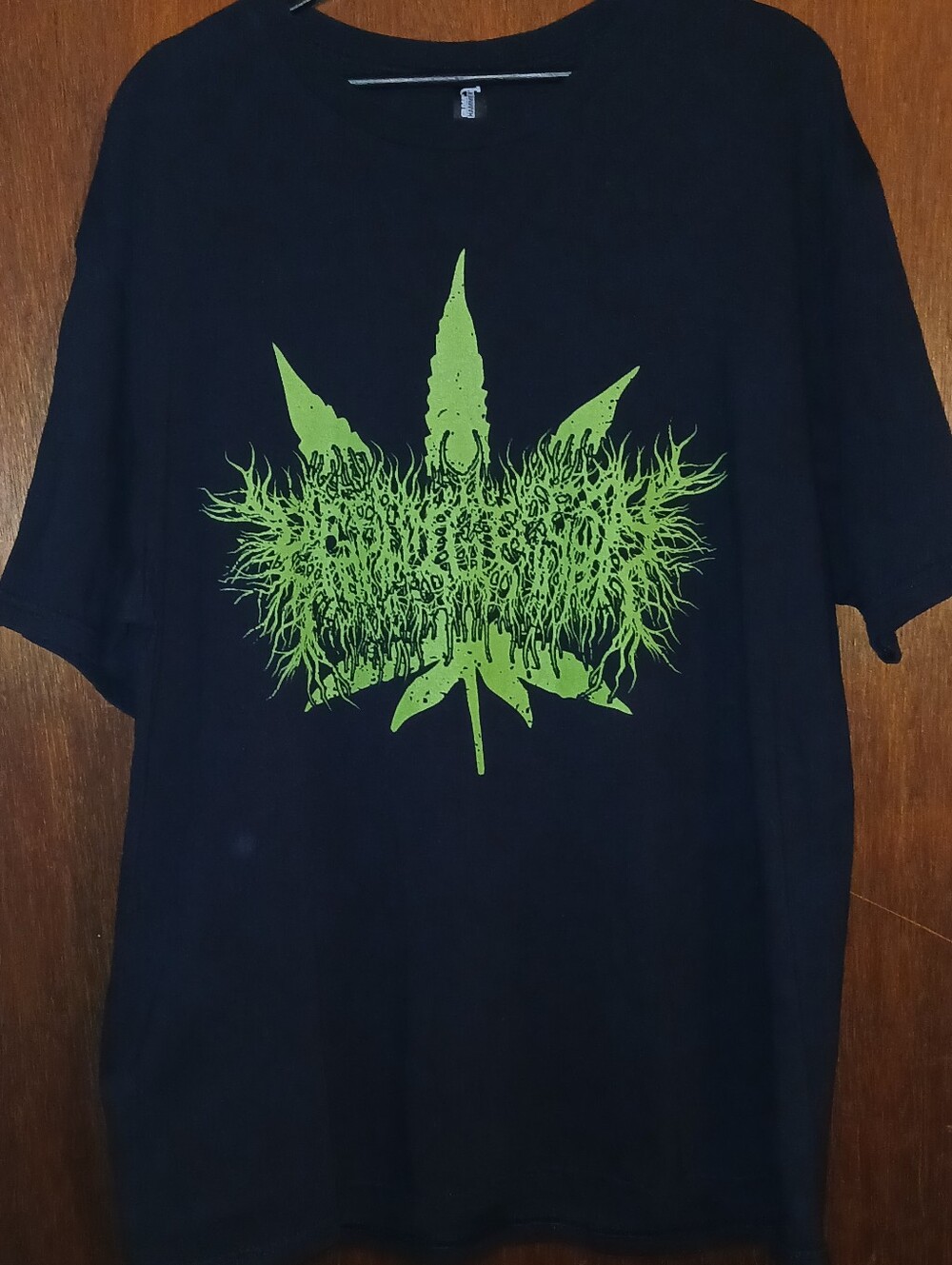 Peeling Flesh Black and Green Slamming Gangster Groove Band T-Shirt, XL Unisex